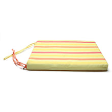 Nệm ngồi 505 Yellow Red Stripe Square Seat Pad 50x50x5cm (Đỏ vàng)
