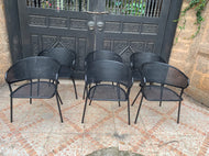 Ghế cà phê sắt sơn tĩnh điện, lưng ốp lưới