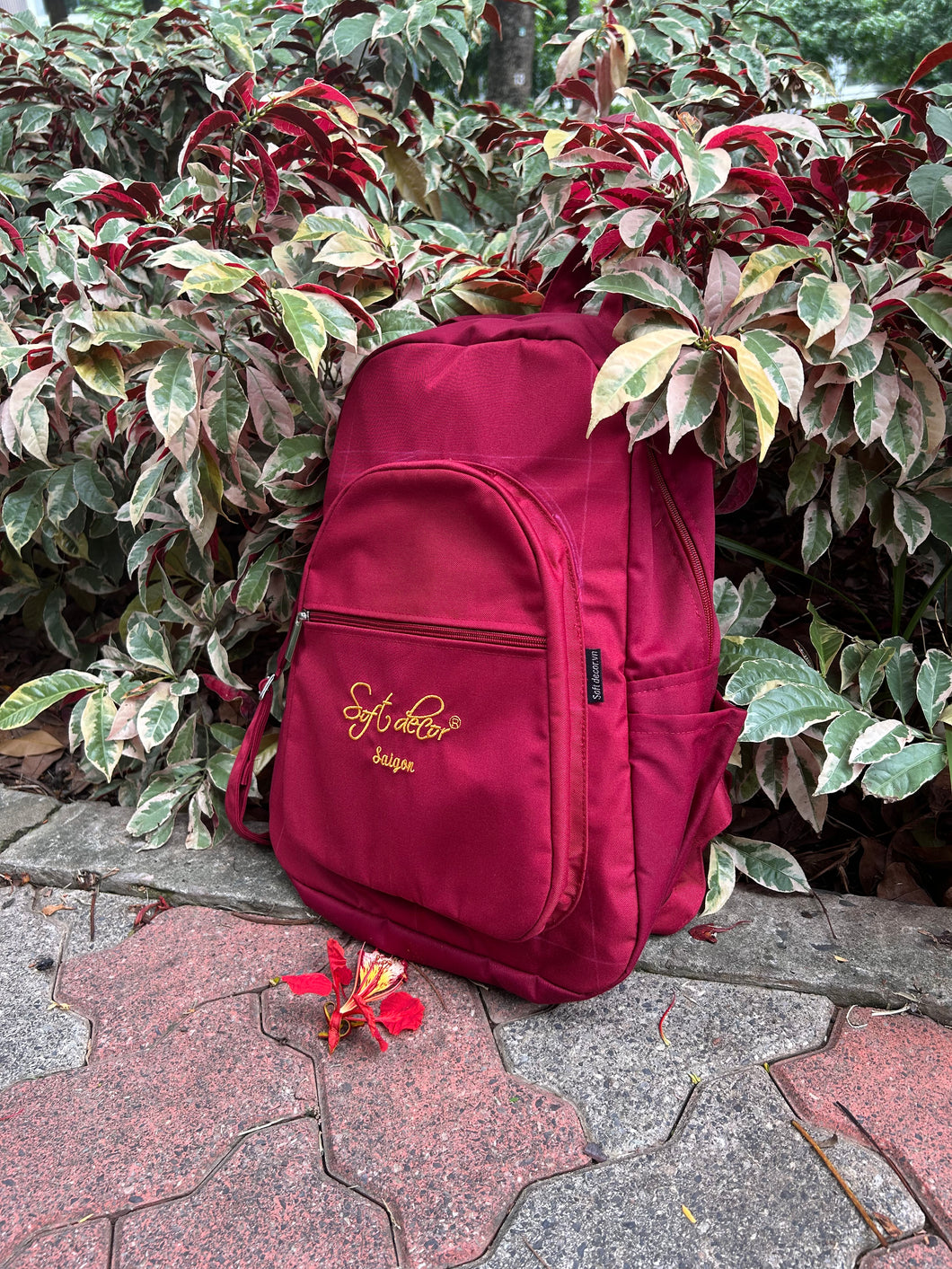 Balo vải Khaki đỏ Soft Decor | Red Khaki Backpack