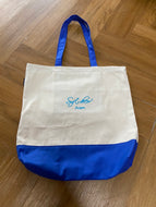 Túi Tote phối hai màu - Soft Decor Cobalt Canvas Tote Bag