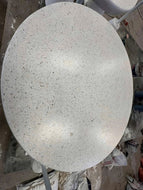 Bàn cà phê đá mài, trụ sắt sơn tĩnh điện 500x750mm