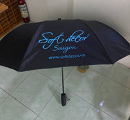 Dù gấp hai màu đen R60cm