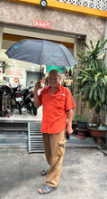 Dù gấp hai màu đen R60cm