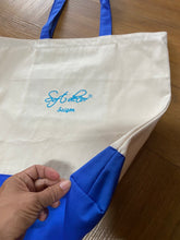 Túi Tote phối hai màu - Soft Decor Cobalt Canvas Tote Bag