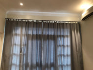 Màn cửa sổ vải Canvas ngang 3,5m x cao 3m (xám)