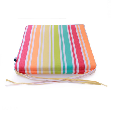 Nệm ngồi 40035 Orange Stripe Pattern Square Seat Pad 40x40x3.5cm (Sọc cam)