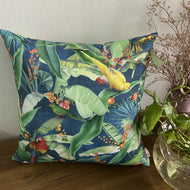 Gối Trang Trí Sofa 40 Zamiiflora Navy, Sofa Cushion 40 Zamiiflora Navy, 40x40cm