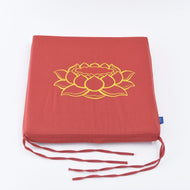 Nệm Ngồi Thiền 50035 Burgundy Fire Lotus Square Seat Pad