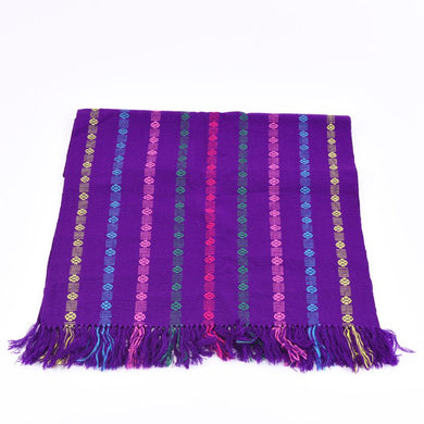 Vải Thổ Cẩm Purple Bahnar Brocade Fabric 65x200cm