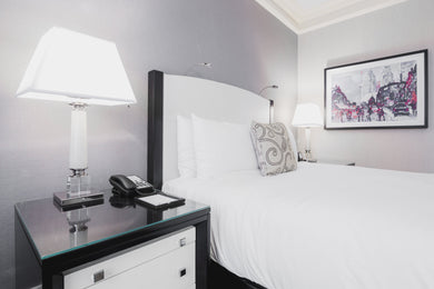 Drap giường Hotel Room White Cotton Bed Sheet 1.6x2m
