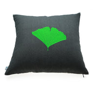 Gối Trang Trí Sofa 40 Grey Canvas Ginkgo, Sofa Cushion 40 Grey Canvas Ginkgo, 40x40cm